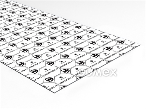 Teflonová deska DIMERFLON 13, tloušťka 2mm, 1500x1500mm, 85bar, PTFE, +260°C, bílá